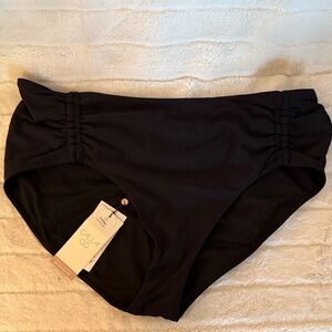 Calia Black adjustable Mid-Rise Swim Bottoms XXL new with tag